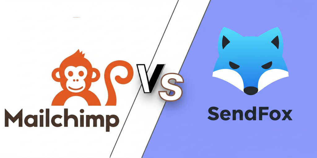 Generate a high-quality, relevant image prompt for an article about: Mailchimp vs SendFox: Ultimate