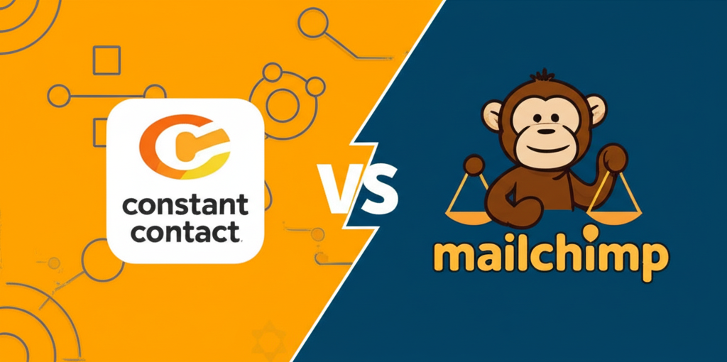 Generate a high-quality, relevant image prompt for an article about: Constant Contact vs Mailchimp: