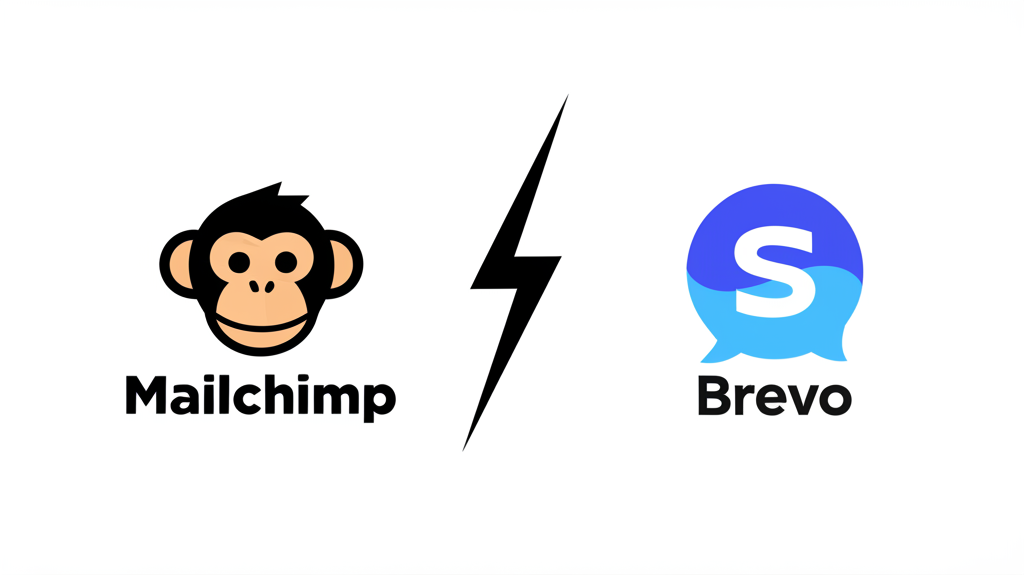 Generate a high-quality, relevant image prompt for an article about: Mailchimp vs Brevo: Ultimate Sh