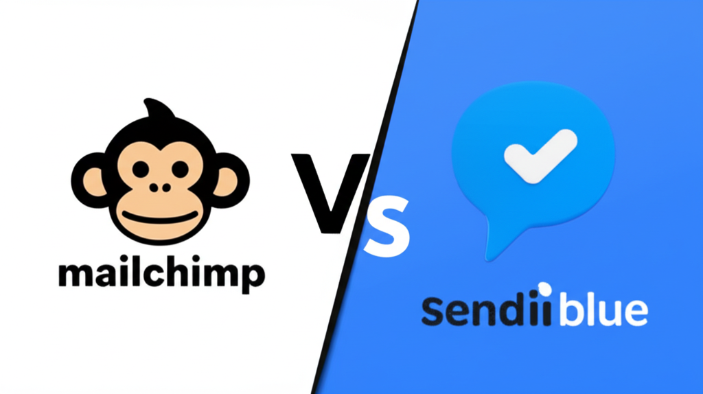 Generate a high-quality, relevant image prompt for an article about: Mailchimp vs Sendinblue: Essent