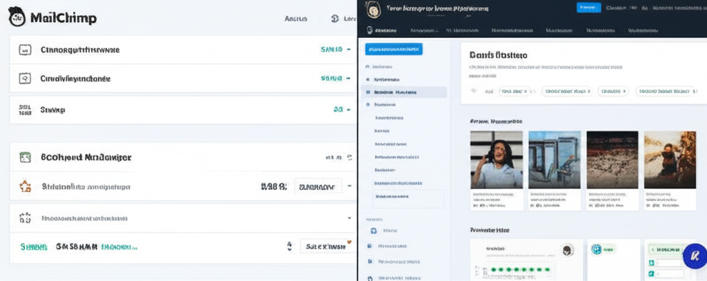 Generate a high-quality, relevant image prompt for an article about: Mailchimp vs GetResponse: Ultim