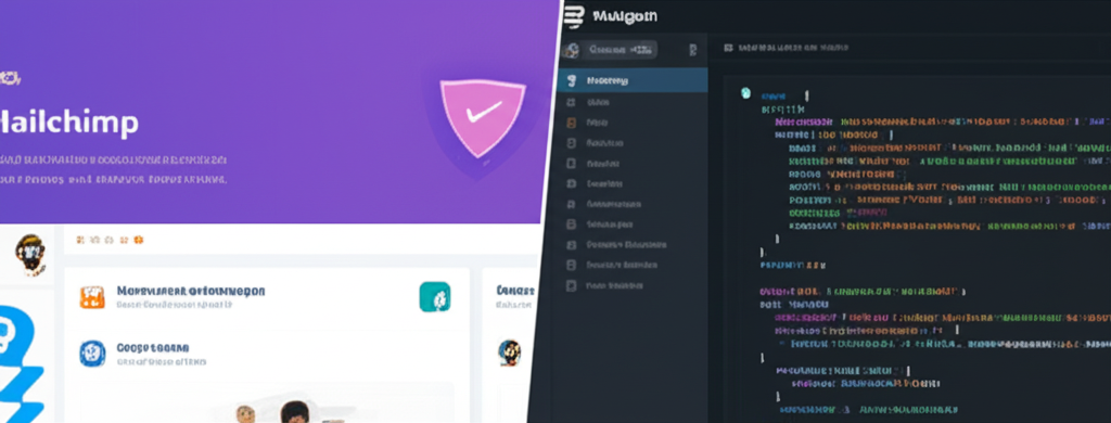 Generate a high-quality, relevant image prompt for an article about: Mailchimp vs Mailgun: Ultimate