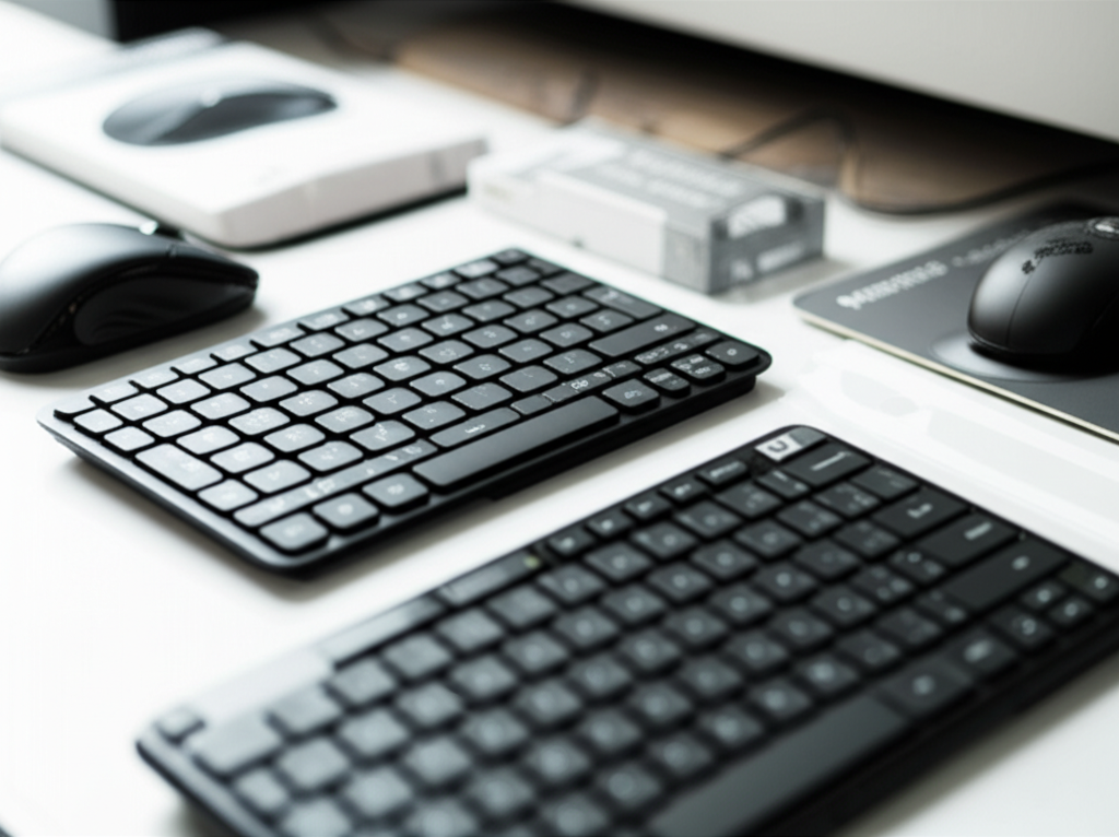 Generate a high-quality, relevant image prompt for an article about: 10 Best Wireless Computer Keybo