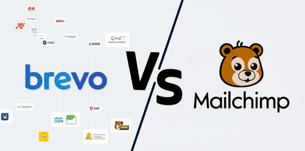 Generate a high-quality, relevant image prompt for an article about: Brevo vs Mailchimp Reddit: Ulti