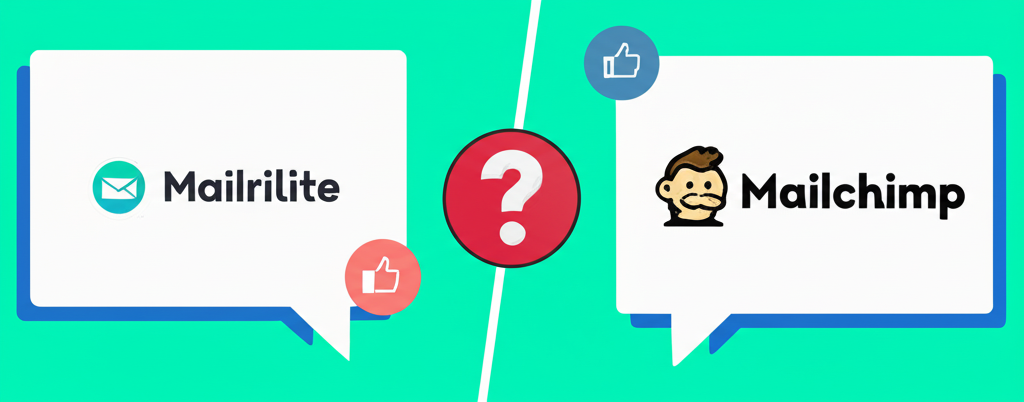 Generate a high-quality, relevant image prompt for an article about: MailerLite vs Mailchimp Reddit: