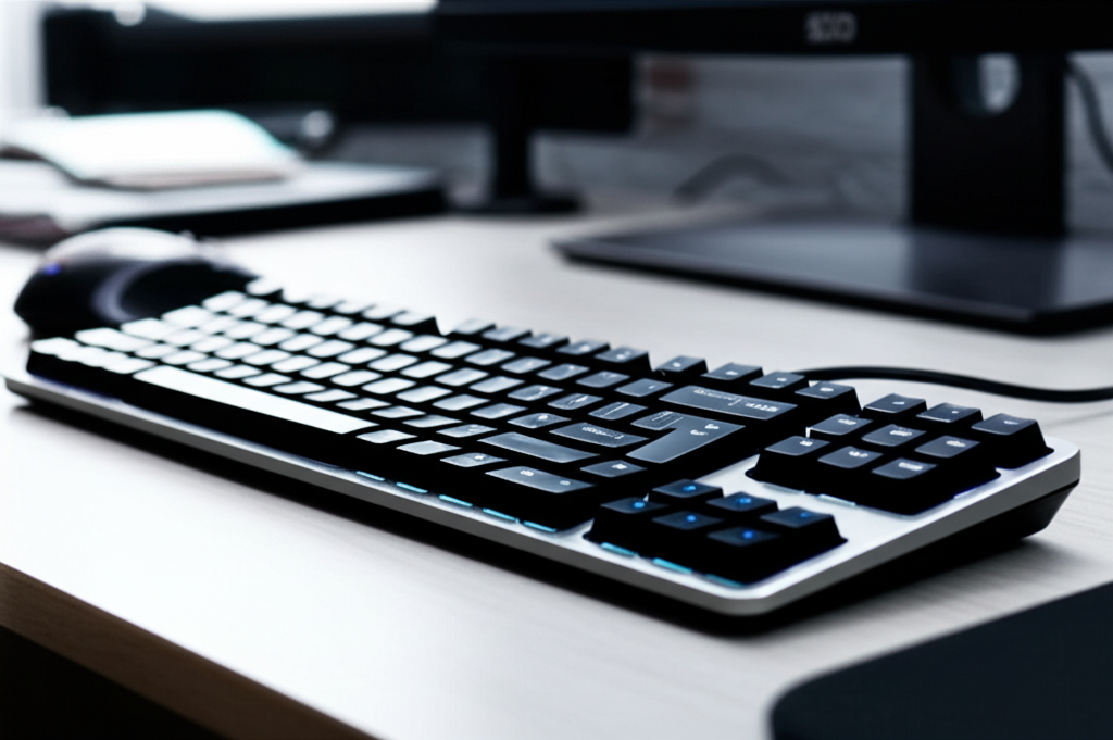 Generate a high-quality, relevant image prompt for an article about: 10 The Best Wireless Keyboard: